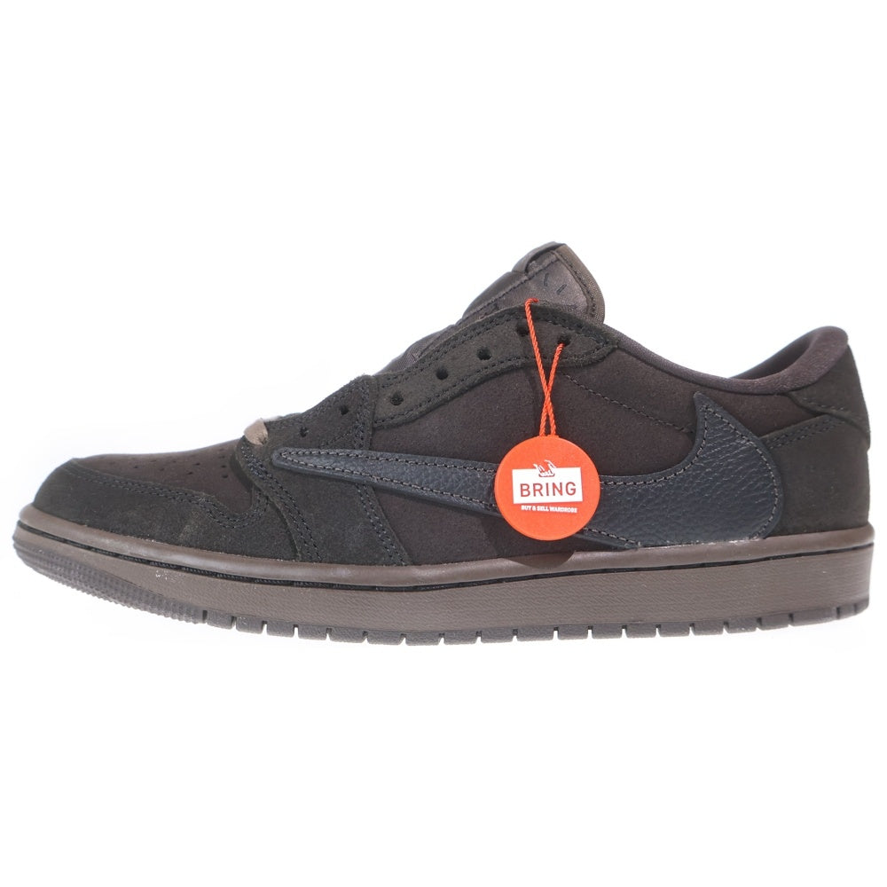 NIKE(ナイキ) ×TRAVIS SCOTT AIR JORDAN 1 LOW OG SP VELVET BROWN AND DARK MOCHA トラヴィススコット エアジョーダン1 ローカットスニーカー US8.5/26.5cm DM7866-202