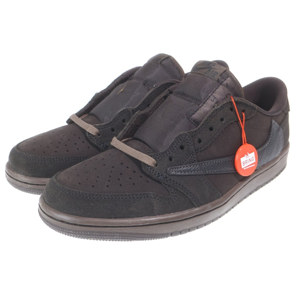 NIKE(ナイキ) ×TRAVIS SCOTT AIR JORDAN 1 LOW OG SP VELVET BROWN AND DARK MOCHA トラヴィススコット エアジョーダン1 ローカットスニーカー US8.5/26.5cm DM7866-202