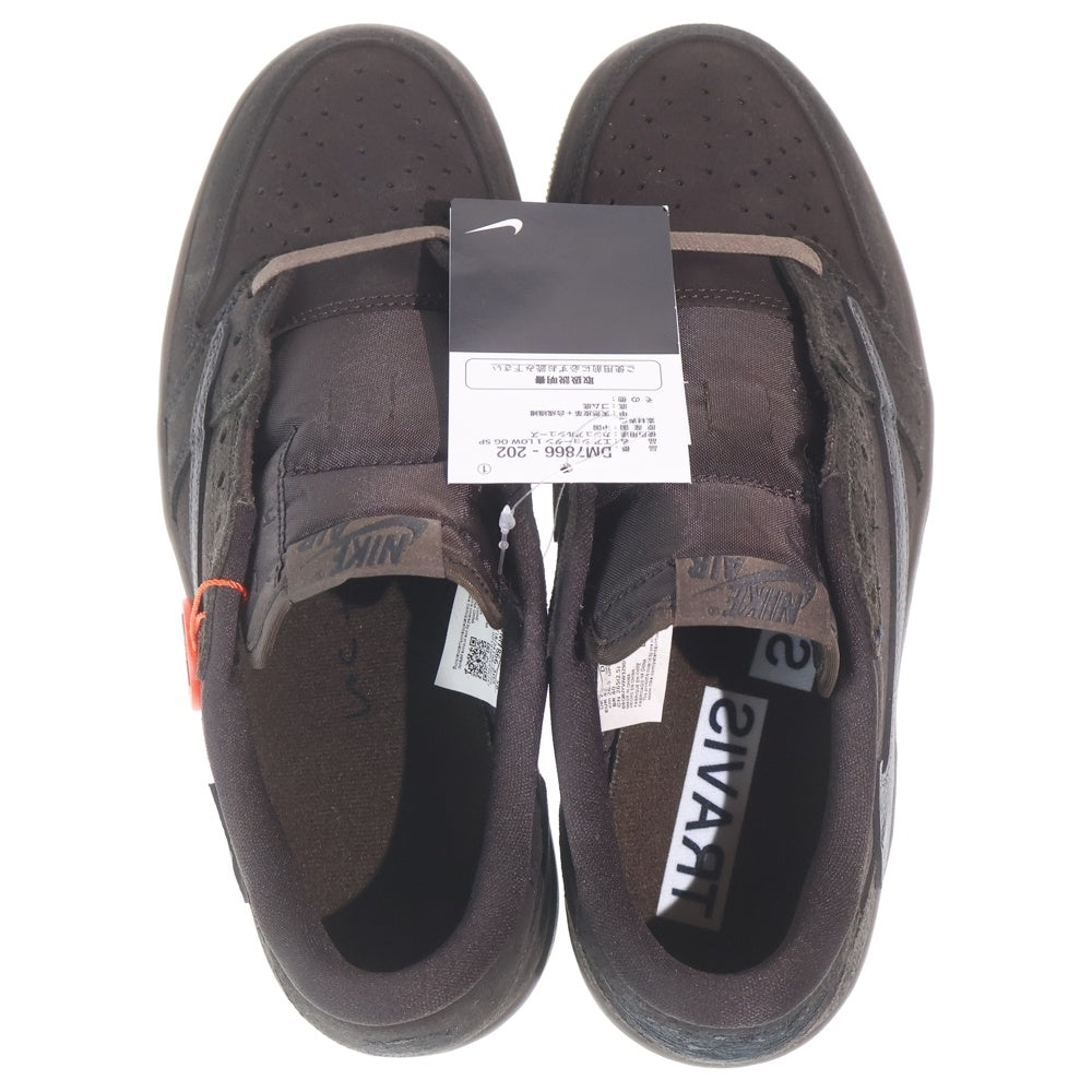 NIKE(ナイキ) ×TRAVIS SCOTT AIR JORDAN 1 LOW OG SP VELVET BROWN AND DARK MOCHA トラヴィススコット エアジョーダン1 ローカットスニーカー US8.5/26.5cm DM7866-202