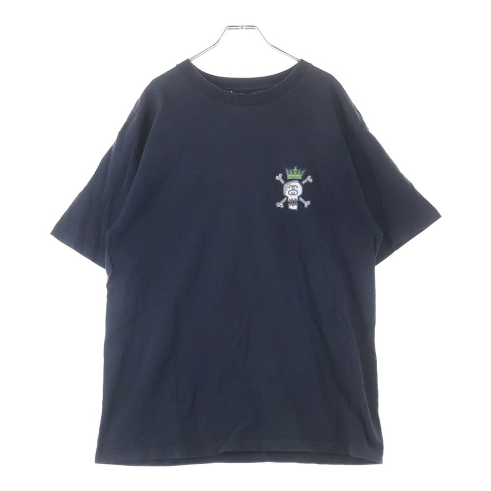 STUSSY(ステューシー) 90S VINTAGE OLD 紺タグ プリント クルーネック 半袖Tシャツ カットソー ネイビー