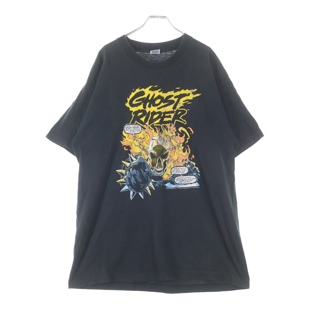 VINTAGE(ヴィンテージ) 90S VINTAGE GHOST RIDER ゴーストライダー プリント クルーネック 半袖Tシャツ カットソー ブラック