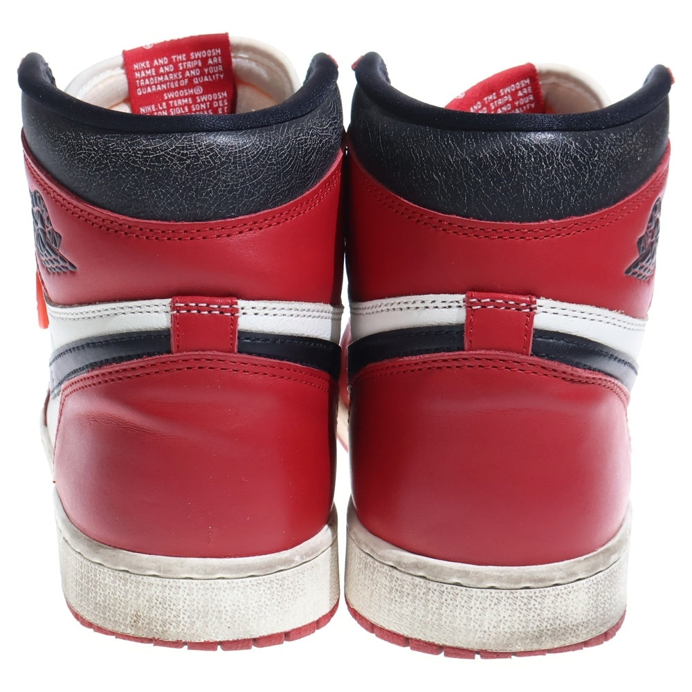 NIKE(ナイキ) AIR JORDAN 1 HIGH OG エアジョーダン1 ロスト&ファウンド シカゴ ハイカットスニーカー ホワイト/レッド US10/28cm DZ5485-612
