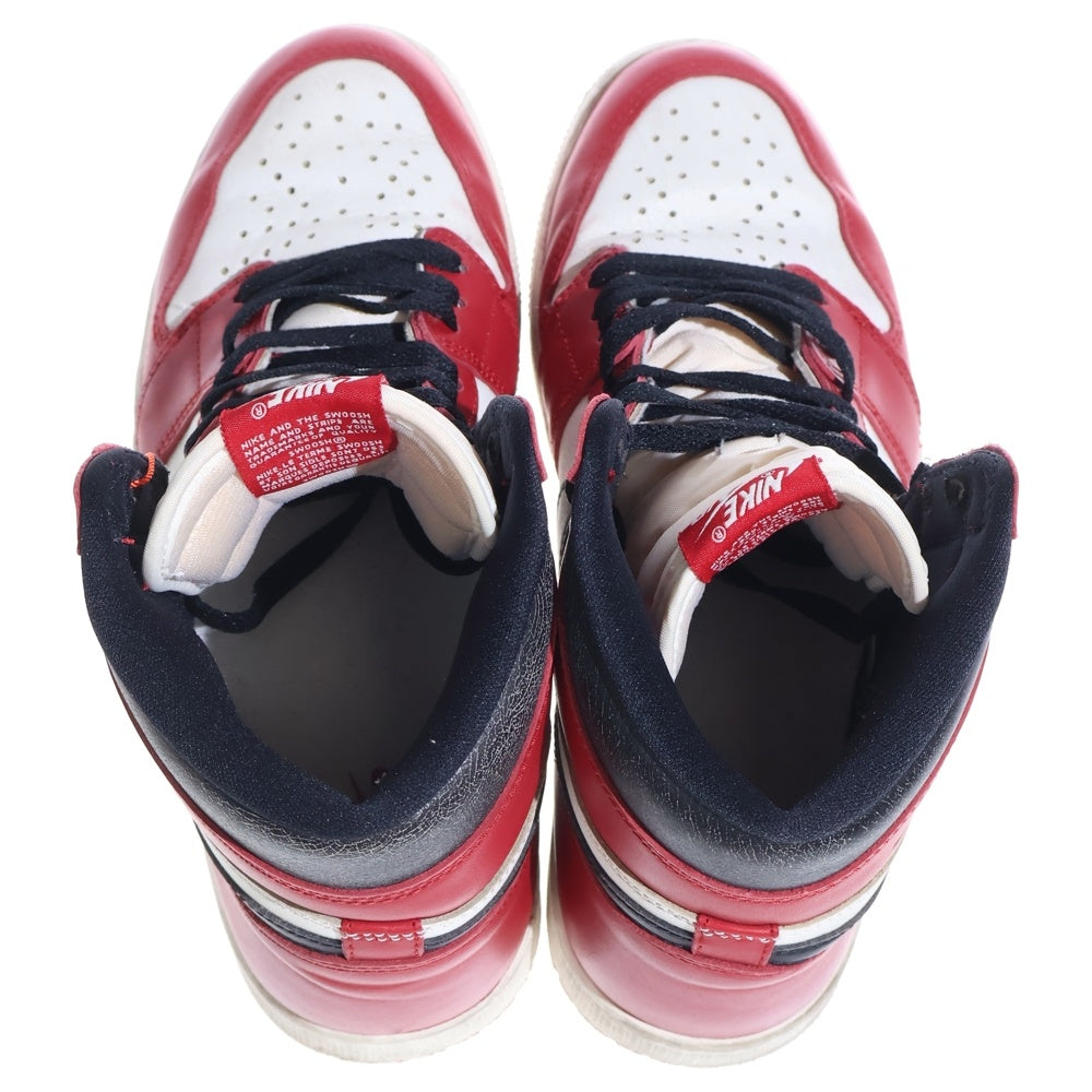 NIKE(ナイキ) AIR JORDAN 1 HIGH OG エアジョーダン1 ロスト&ファウンド シカゴ ハイカットスニーカー ホワイト/レッド US10/28cm DZ5485-612