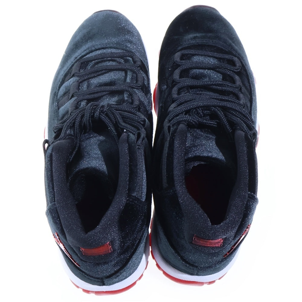 NIKE(ナイキ) WMNS AIR JORDAN 11 BRED VELVET ウィメンズ エアジョーダン 11 ブレッドベルベット ハイカットスニーカー ブラック レディース US8/25cm DB5457-061