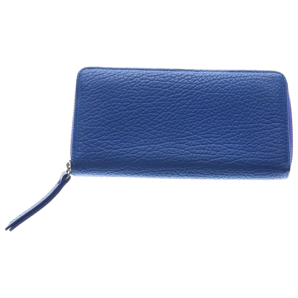 Maison Margiela(メゾンマルジェラ) Four Stitches Zip Around Leather Long Wallet 4ステッチ アラウンドジップ レザー ロングウォレット 長財布 ブルー レディース S56UI0092