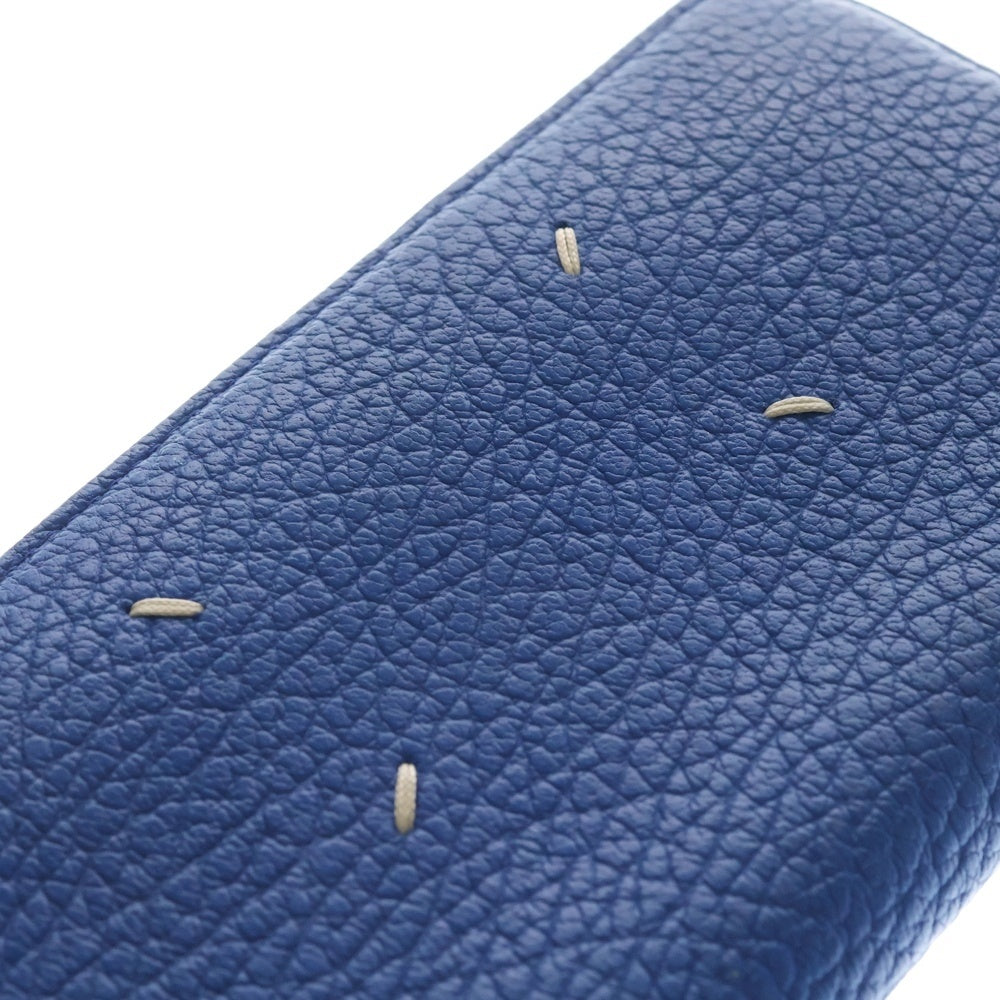 Maison Margiela(メゾンマルジェラ) Four Stitches Zip Around Leather Long Wallet 4ステッチ アラウンドジップ レザー ロングウォレット 長財布 ブルー レディース S56UI0092