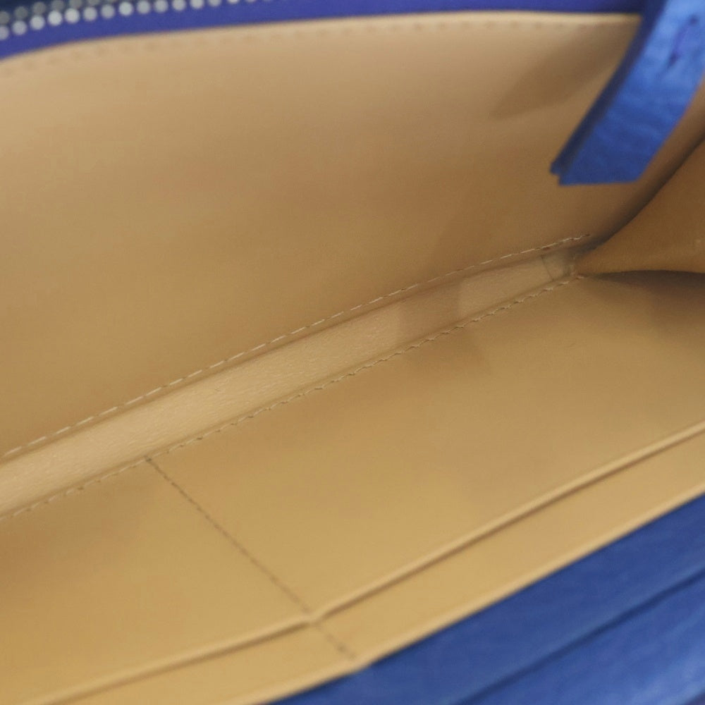 Maison Margiela(メゾンマルジェラ) Four Stitches Zip Around Leather Long Wallet 4ステッチ アラウンドジップ レザー ロングウォレット 長財布 ブルー レディース S56UI0092