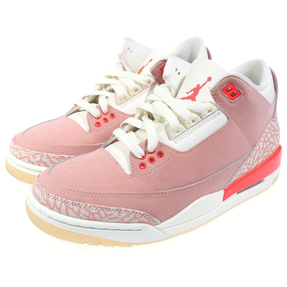 NIKE(ナイキ) WMNS AIR JORDAN 3 RETRO RUST PINK ウィメンズ エアジョーダン3 レトロ ラストピンク ミッドカットスニーカー ピンク レディース US7.5/24.5cm CK9246-600