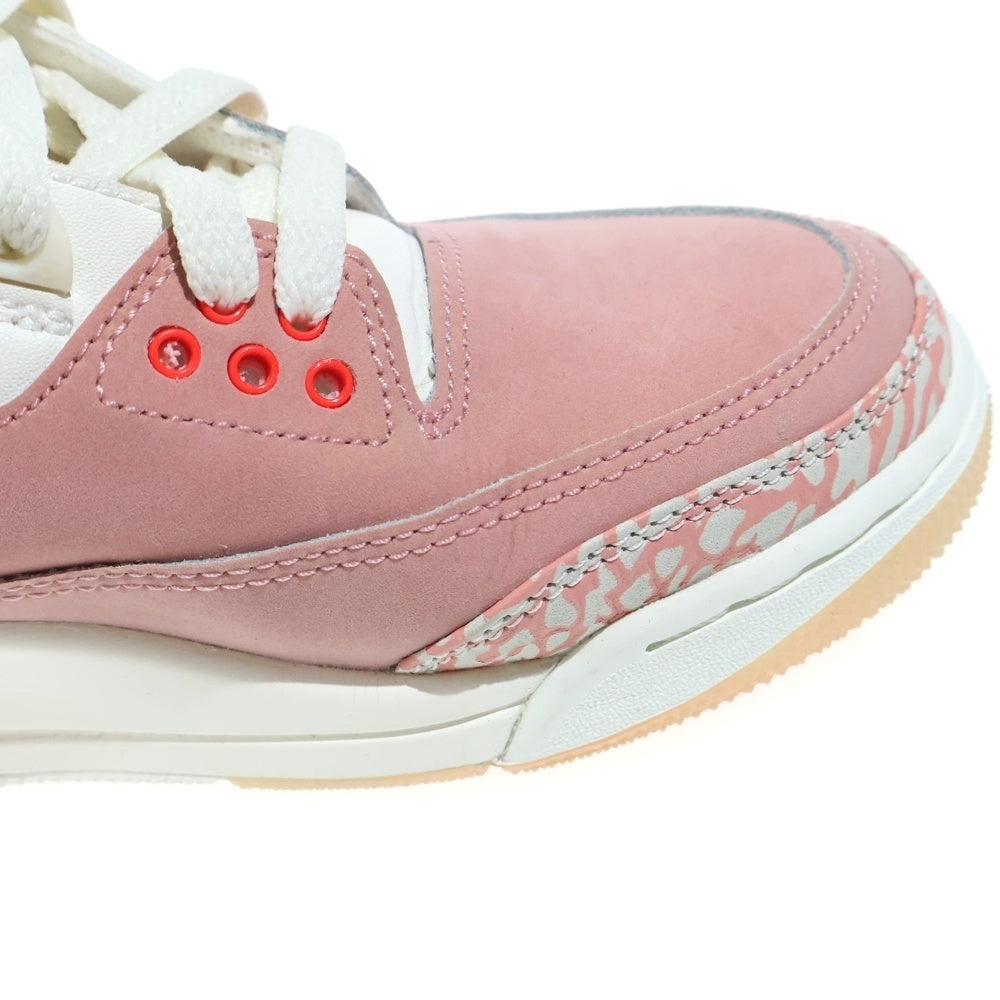 NIKE(ナイキ) WMNS AIR JORDAN 3 RETRO RUST PINK ウィメンズ エアジョーダン3 レトロ ラストピンク ミッドカットスニーカー ピンク レディース US7.5/24.5cm CK9246-600