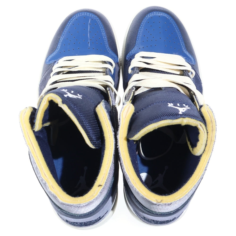 NIKE(ナイキ) AIR JORDAN 1 MID CRAFT Obsidian エアジョーダン 1 ミッド クラフト オブシディアン ミドルカットスニーカーシューズ ネイビー US7.5/25.5cm DR8868-400