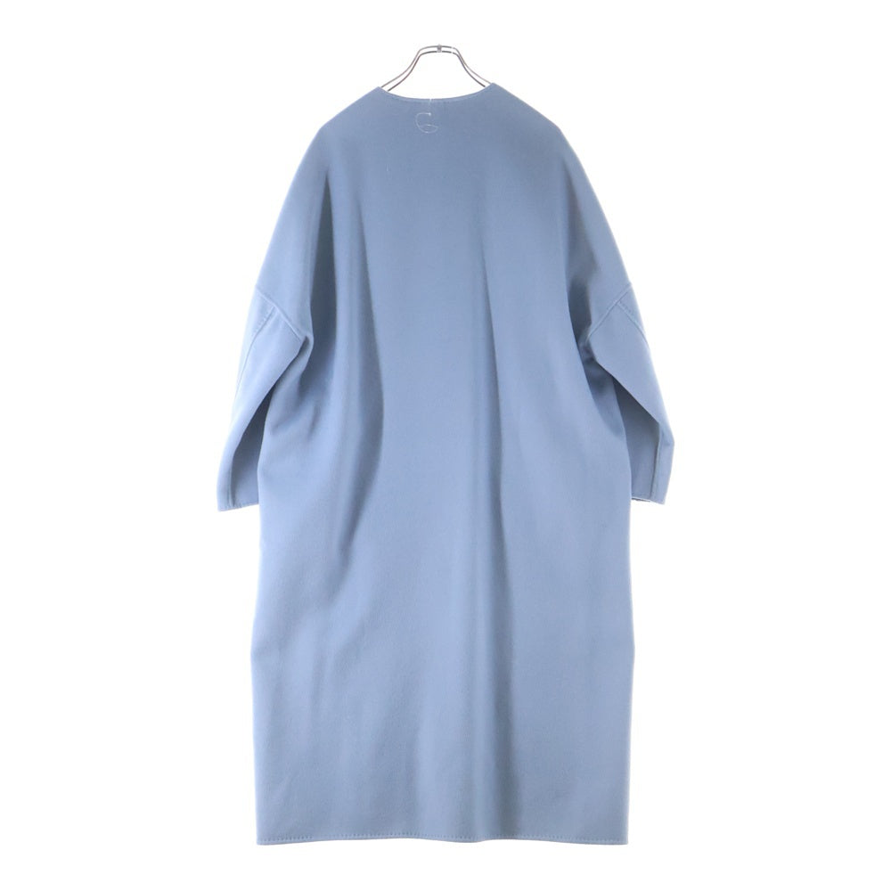 ebure(エブール) ノーカラー カシミア コート グレー 3010200041 レディース