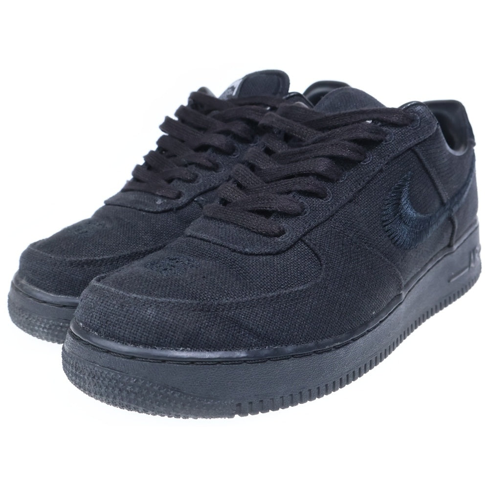 NIKE(ナイキ) ×STUSSY AIR FORCE 1 LOW ステューシー エアフォース1 ローカットスニーカー ブラック US9.5/27.5cm CZ9084-001