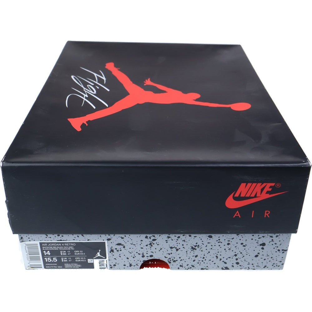 NIKE(ナイキ) AIR JORDAN 4 RETRO OG FIRE RED 2020 エアジョーダン4 レトロ ファイヤーレッド ハイカットスニーカー ホワイト/レッド US14/32cm DC7770-160