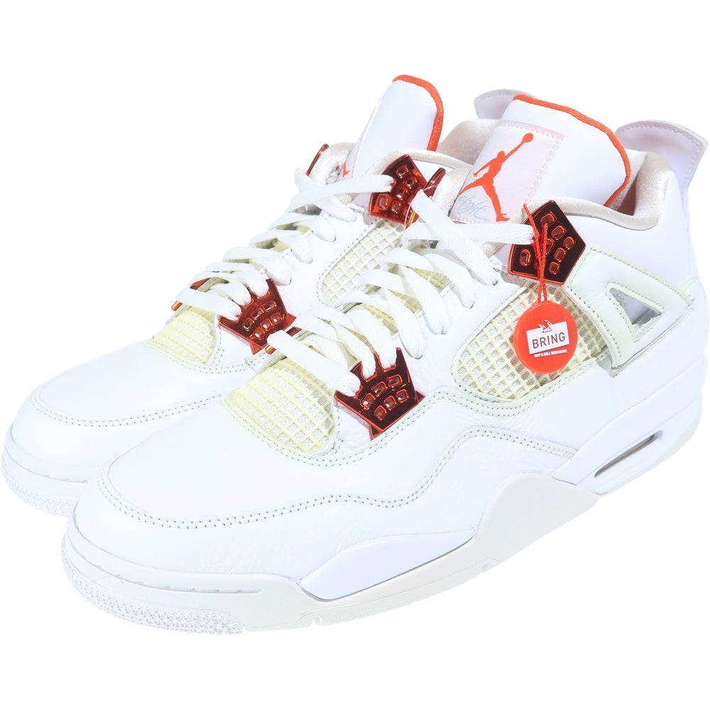 NIKE(ナイキ) AIR JORDAN 4 RETRO TEAM ORANGE エアジョーダン4 レトロ チームオレンジ ハイカットスニーカー ホワイト/オレンジ US14/32cm CT8527-118