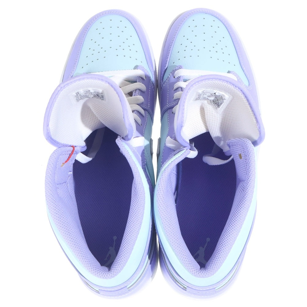 NIKE(ナイキ) AIR JORDAN 1 MID PURPLE AQUA エアジョーダン1 パープルアクア ミッドカットスニーカー ブルー/パープル US14/32cm 554724-500