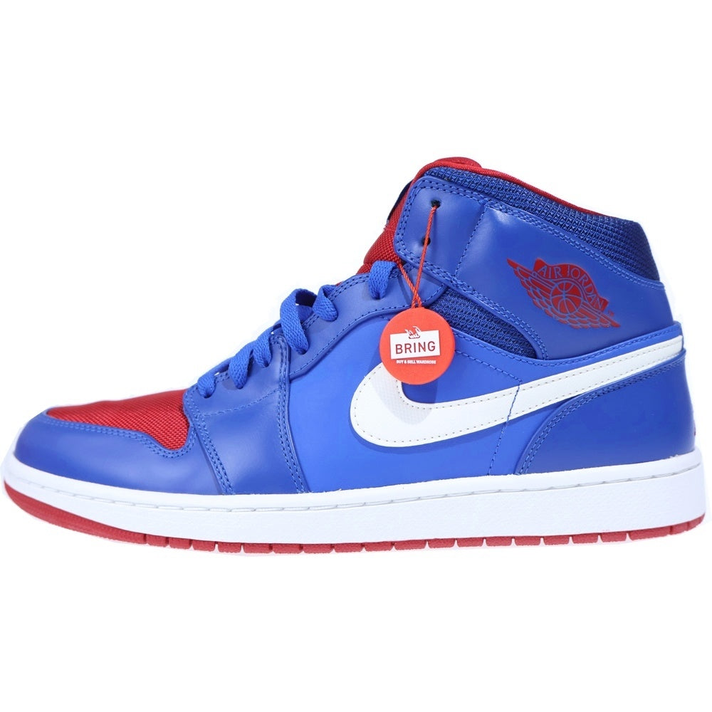 NIKE(ナイキ) AIR JORDAN 1 MID DETROIT PISTONS エアジョーダン1 デトロイトピストンズ ハイカットスニーカー ブルー/レッド US12.5/30.5cm 554724-407