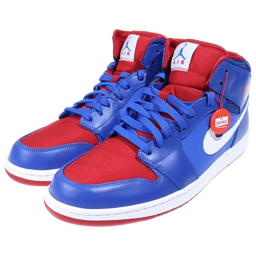 NIKE(ナイキ) AIR JORDAN 1 MID DETROIT PISTONS エアジョーダン1 デトロイトピストンズ ハイカットスニーカー ブルー/レッド US12.5/30.5cm 554724-407