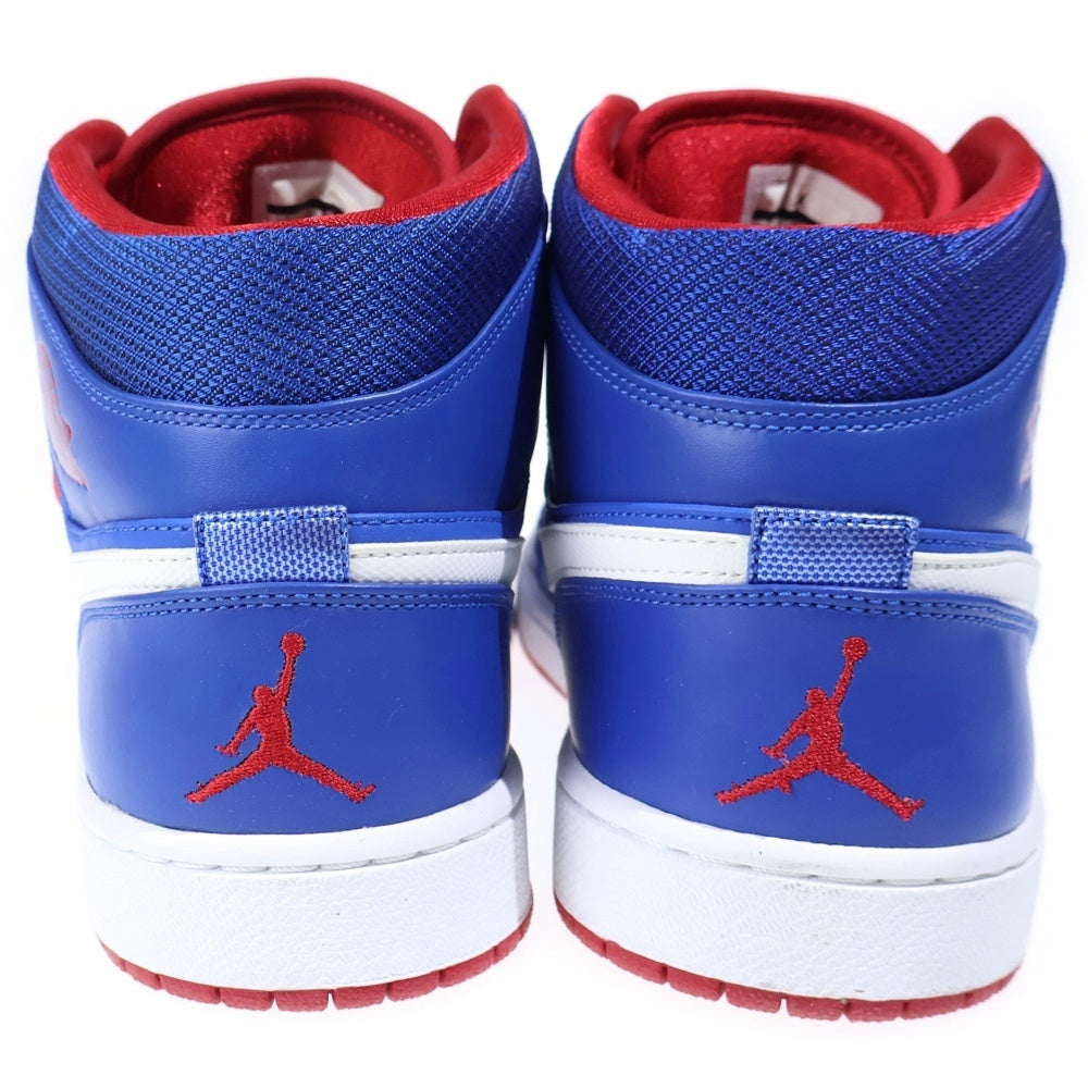 NIKE(ナイキ) AIR JORDAN 1 MID DETROIT PISTONS エアジョーダン1 デトロイトピストンズ ハイカットスニーカー ブルー/レッド US12.5/30.5cm 554724-407