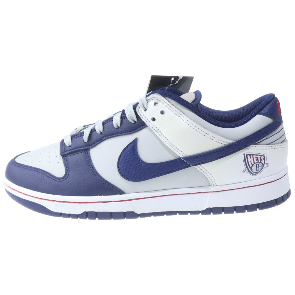 NIKE(ナイキ) ×NBA DUNK LOW EMB 75th ANNIVERSARY NETS エヌビーエー ダンク ローカットスニーカー グレー/ネイビー US12/30cm DD3363-001