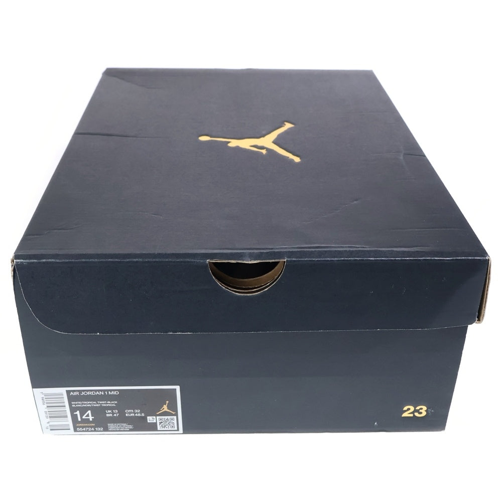 NIKE(ナイキ) AIR JORDAN 1 MID TROPICAL TWIST エアジョーダン1 トロピカルツイスト ミッドカットスニーカー ホワイト/ブルー US14/32cm 554724-132