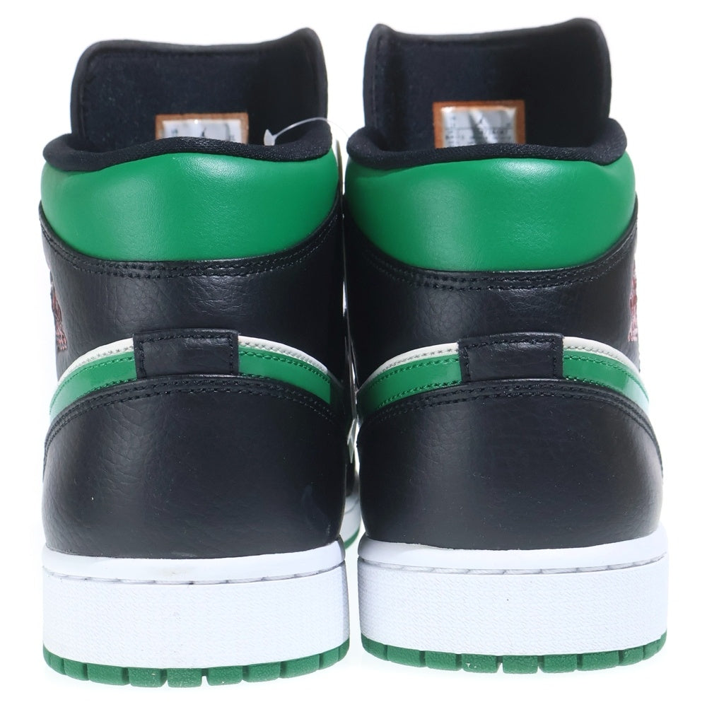 NIKE(ナイキ) AIR JORDAN 1 MID PINE GREEN エアジョーダン 1 パイングリーン ミッドカットスニーカー ホワイト/ブラック/グリーン US13/31cm 554724-067