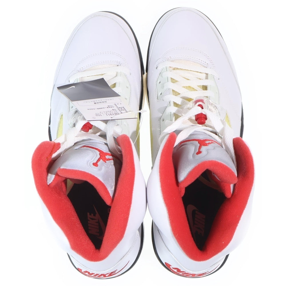 NIKE(ナイキ) AIR JORDAN 5 RETRO FIRE RED エアジョーダン5 ファイアレッド ハイカットスニーカー ホワイト/レッド US14/32cm DA1911-102