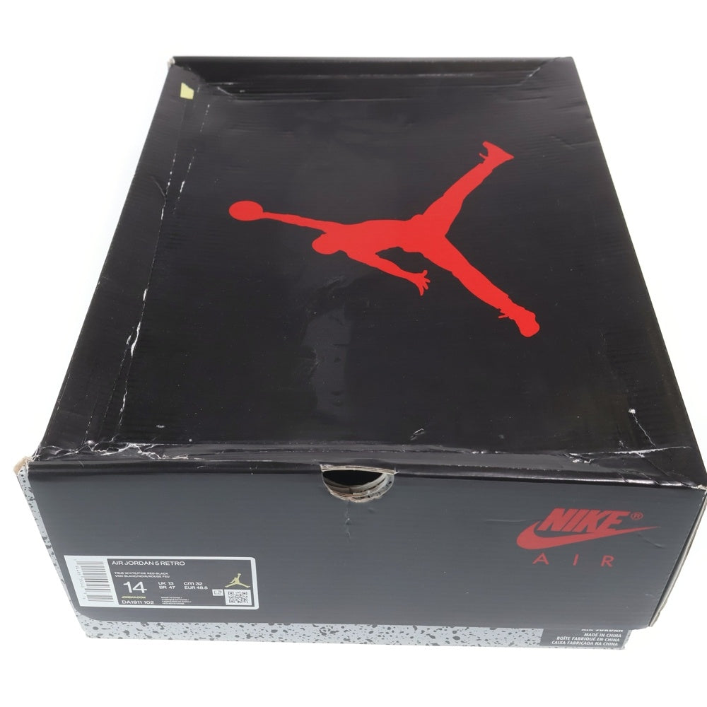 NIKE(ナイキ) AIR JORDAN 5 RETRO FIRE RED エアジョーダン5 ファイアレッド ハイカットスニーカー ホワイト/レッド US14/32cm DA1911-102