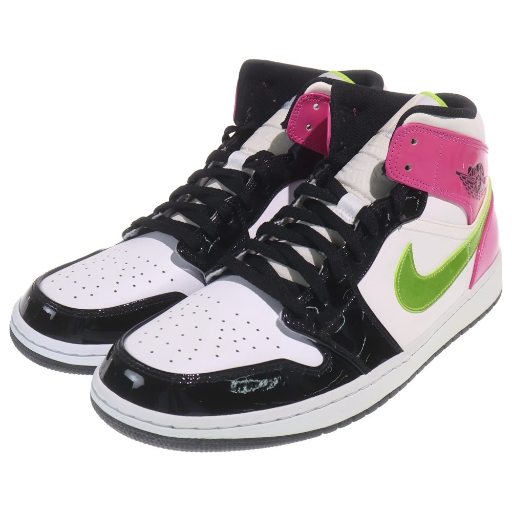 NIKE(ナイキ) AIR JORDAN 1 MID エアジョーダン1 ミッドカットスニーカー ホワイト/ブラック/ピンク US13/31cm CZ9834-100