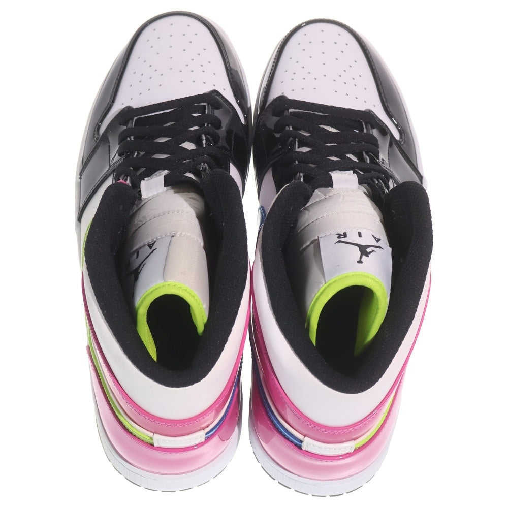 NIKE(ナイキ) AIR JORDAN 1 MID エアジョーダン1 ミッドカットスニーカー ホワイト/ブラック/ピンク US13/31cm CZ9834-100