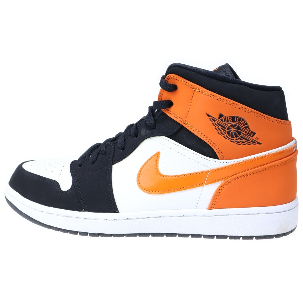 NIKE(ナイキ) AIR JORDAN 1 MID SHATTERED BACKBOARD エアジョーダン 1 シャッターバックボード ミッドカットスニーカー オレンジ/ホワイト/ブラック US13/31cm 554724-058