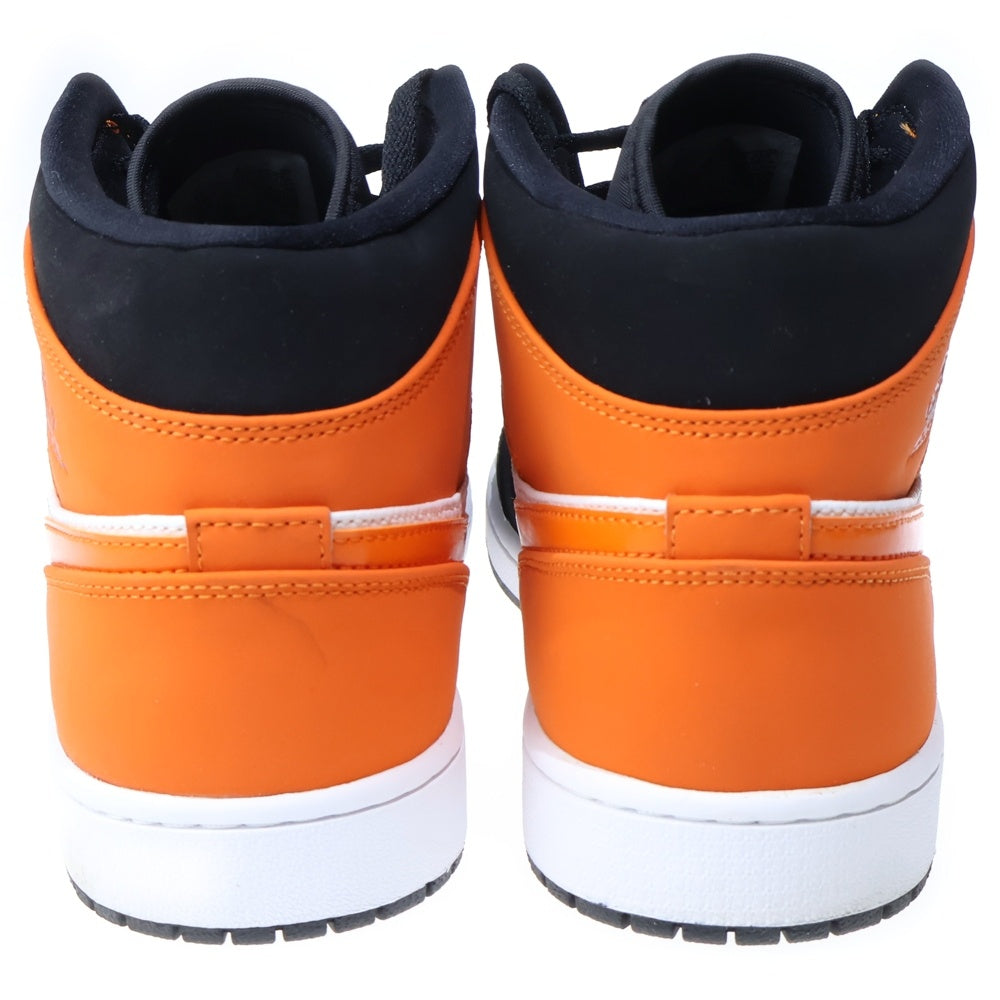 NIKE(ナイキ) AIR JORDAN 1 MID SHATTERED BACKBOARD エアジョーダン 1 シャッターバックボード ミッドカットスニーカー オレンジ/ホワイト/ブラック US13/31cm 554724-058