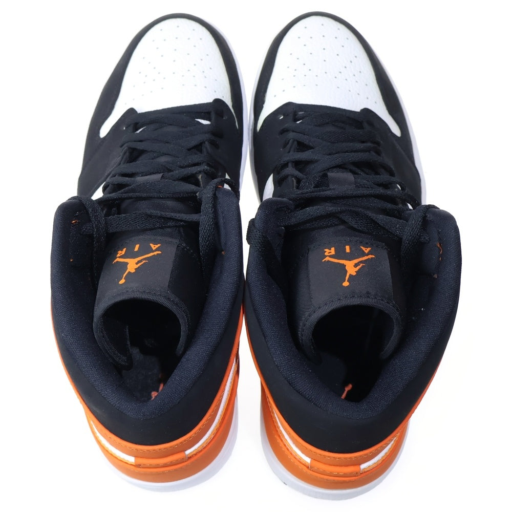 NIKE(ナイキ) AIR JORDAN 1 MID SHATTERED BACKBOARD エアジョーダン 1 シャッターバックボード ミッドカットスニーカー オレンジ/ホワイト/ブラック US13/31cm 554724-058