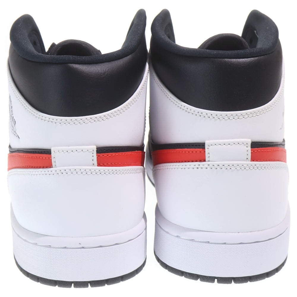 NIKE(ナイキ) AIR JORDAN 1 MID エアジョーダン 1 ミッドカットスニーカー ブラック/レッド/ホワイト US14/32cm 554724-075