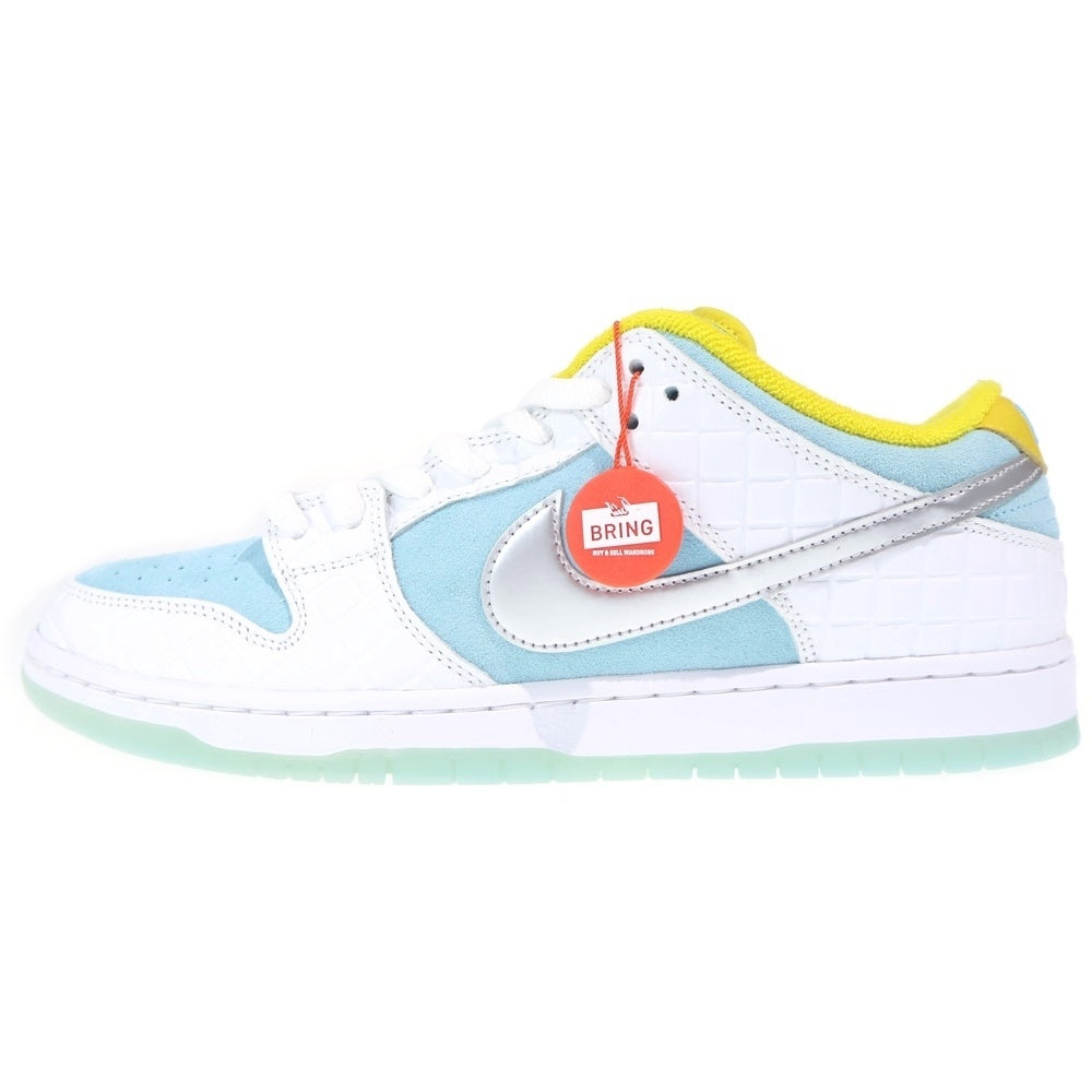 NIKE SB(ナイキエスビー) FTC DUNK LOW PRO QS Lagoon Pulse DH7687-400 ダンクロー ラグーンパルス ローカットスニーカー 銭湯 ライトブルー/ホワイト US12/30cm