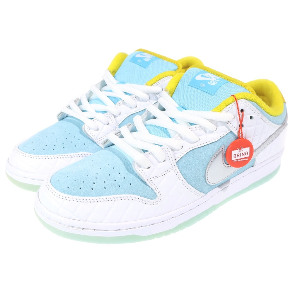 NIKE SB(ナイキエスビー) FTC DUNK LOW PRO QS Lagoon Pulse DH7687-400 ダンクロー ラグーンパルス ローカットスニーカー 銭湯 ライトブルー/ホワイト US12/30cm