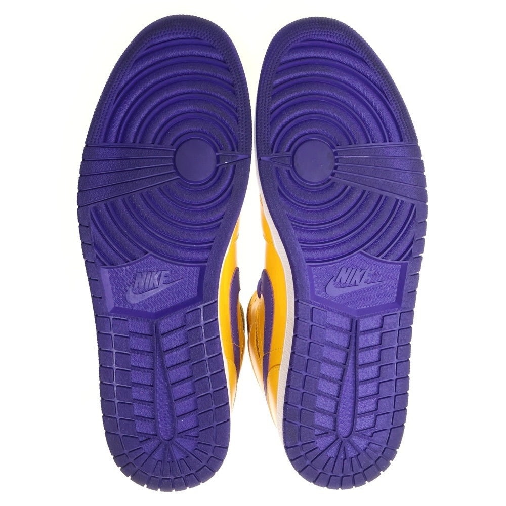NIKE(ナイキ) AIR JORDAN 1 MID LAKERS エアジョーダン1 レイカーズ ミッドカットスニーカー ホワイト/イエロー US14/32cm 554724-708