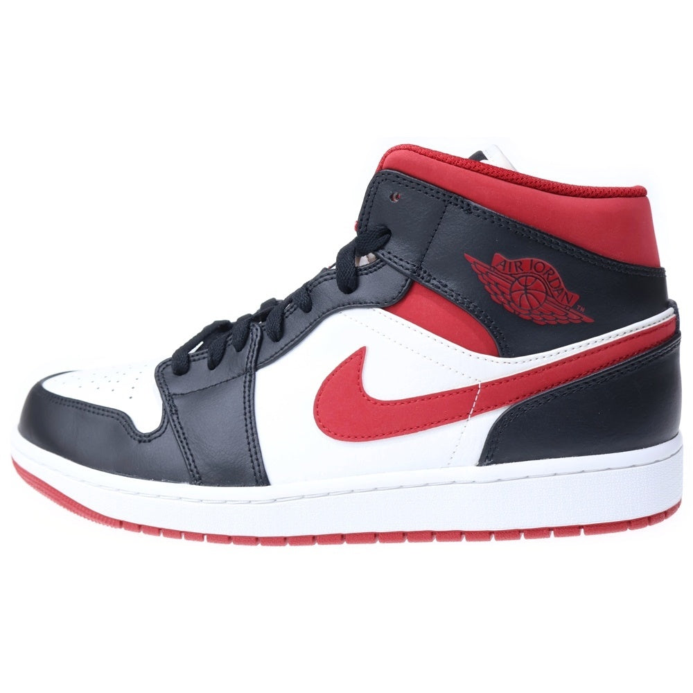 NIKE(ナイキ) AIR JORDAN 1 MID エアジョーダン1 ミッドカットスニーカー ホワイト/ブラック/レッド US13/31cm 554724-122