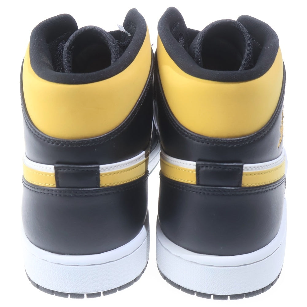NIKE(ナイキ) AIR JORDAN 1 MID エアジョーダン1 ミッドカットスニーカー ホワイト/ブラック/イエロー US13/31cm 554724-177