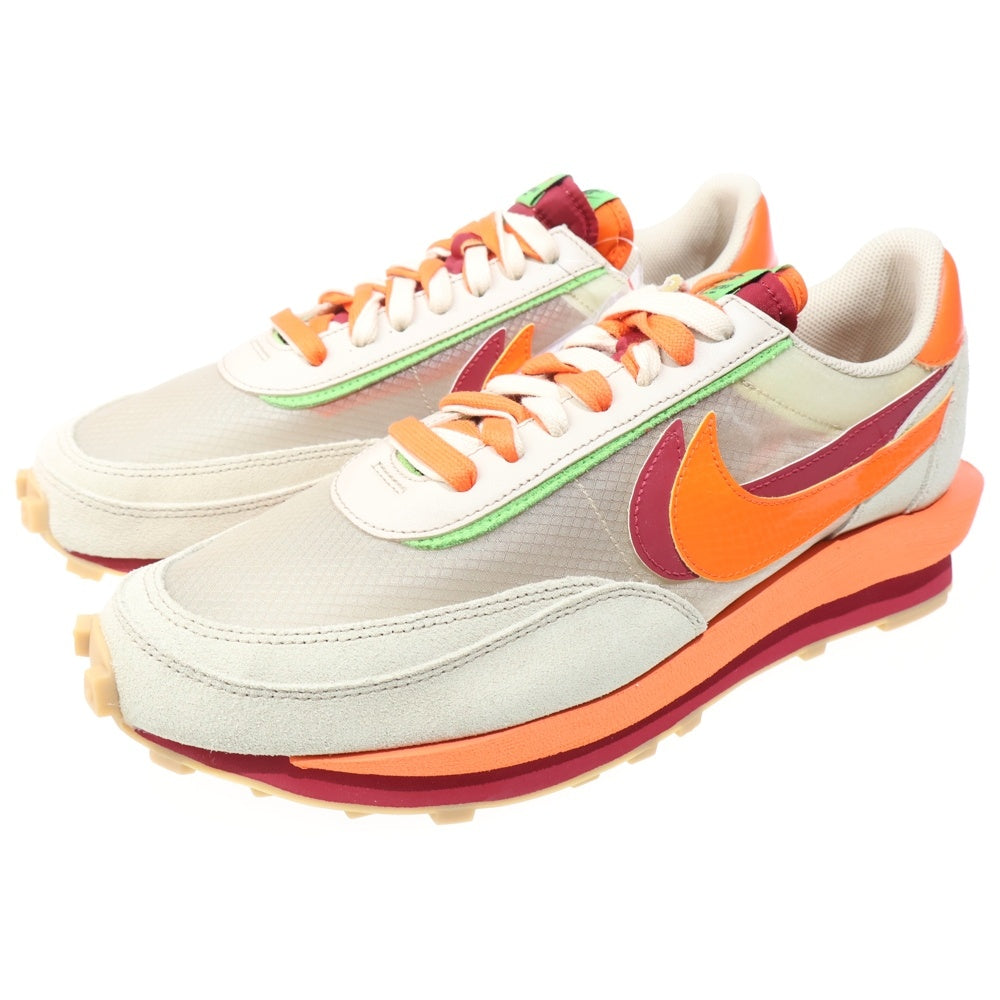 NIKE(ナイキ) ×Sacai ×CLOT LD WAFFLE ORANGE BLAZE クロット サカイ LD ワッフル オレンジブレイズ ローカットスニーカー US12/30cm ベージュ/オレンジ DH1347-100