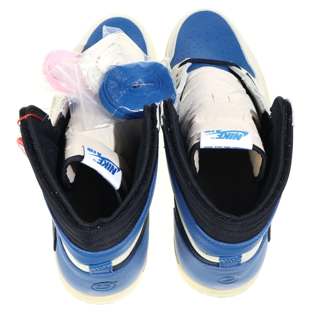 NIKE(ナイキ) ×TRAVIS SCOTT ×FRAGMENT AIR JORDAN 1 RETRO HIGH OG SP MILITARY BLUE トラヴィススコット フラグメント エアジョーダン1 ハイカットスニーカー DH3227-105