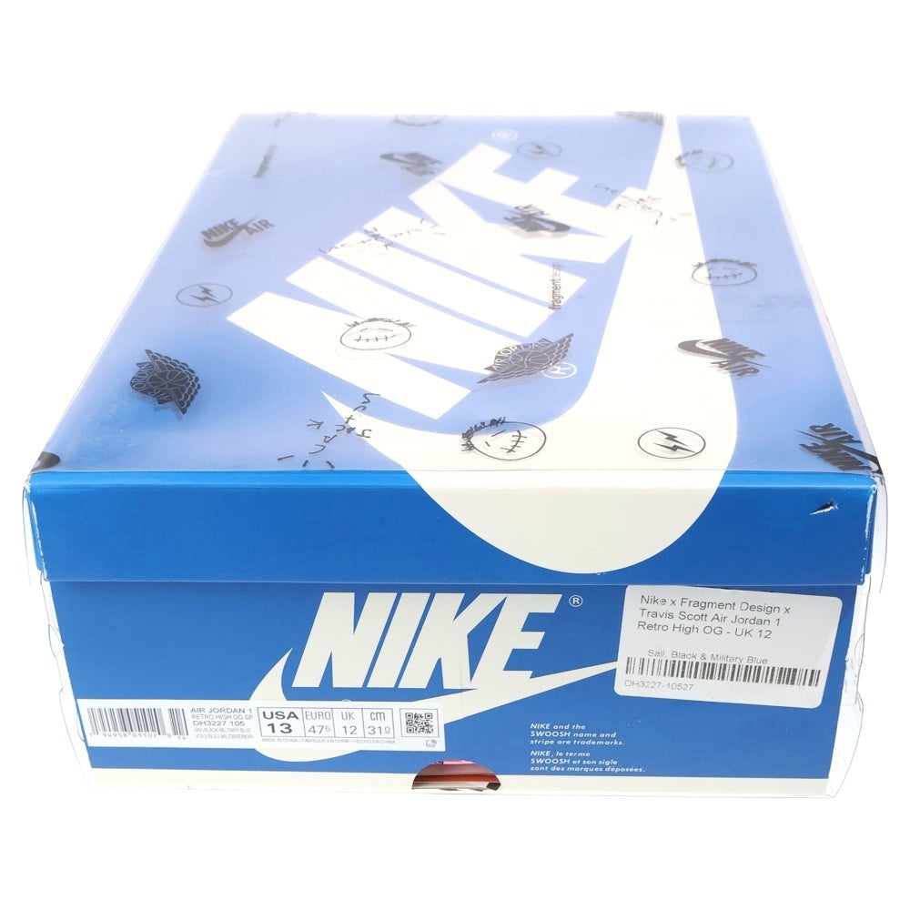 NIKE(ナイキ) ×TRAVIS SCOTT ×FRAGMENT AIR JORDAN 1 RETRO HIGH OG SP MILITARY BLUE トラヴィススコット フラグメント エアジョーダン1 ハイカットスニーカー DH3227-105