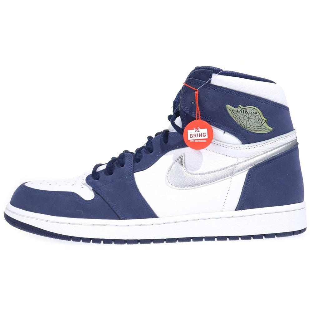 NIKE(ナイキ) AIR JORDAN 1 HIGH OG CO.JP MIDNIGHT NAVY 2020 エアジョーダン1 ミッドナイトネイビー ハイカットスニーカー ホワイト/ネイビー US14/32cm DC1788-100