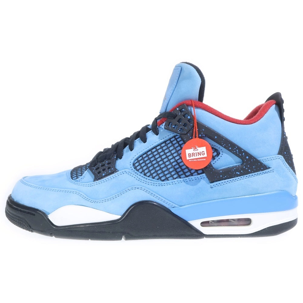 NIKE(ナイキ) ×TRAVIS SCOTT AIR JORDAN 4 RETRO CACTUS JACK トラヴィススコット エアジョーダン 4 ハイカットスニーカー ブルー US13/31cm 308497-406