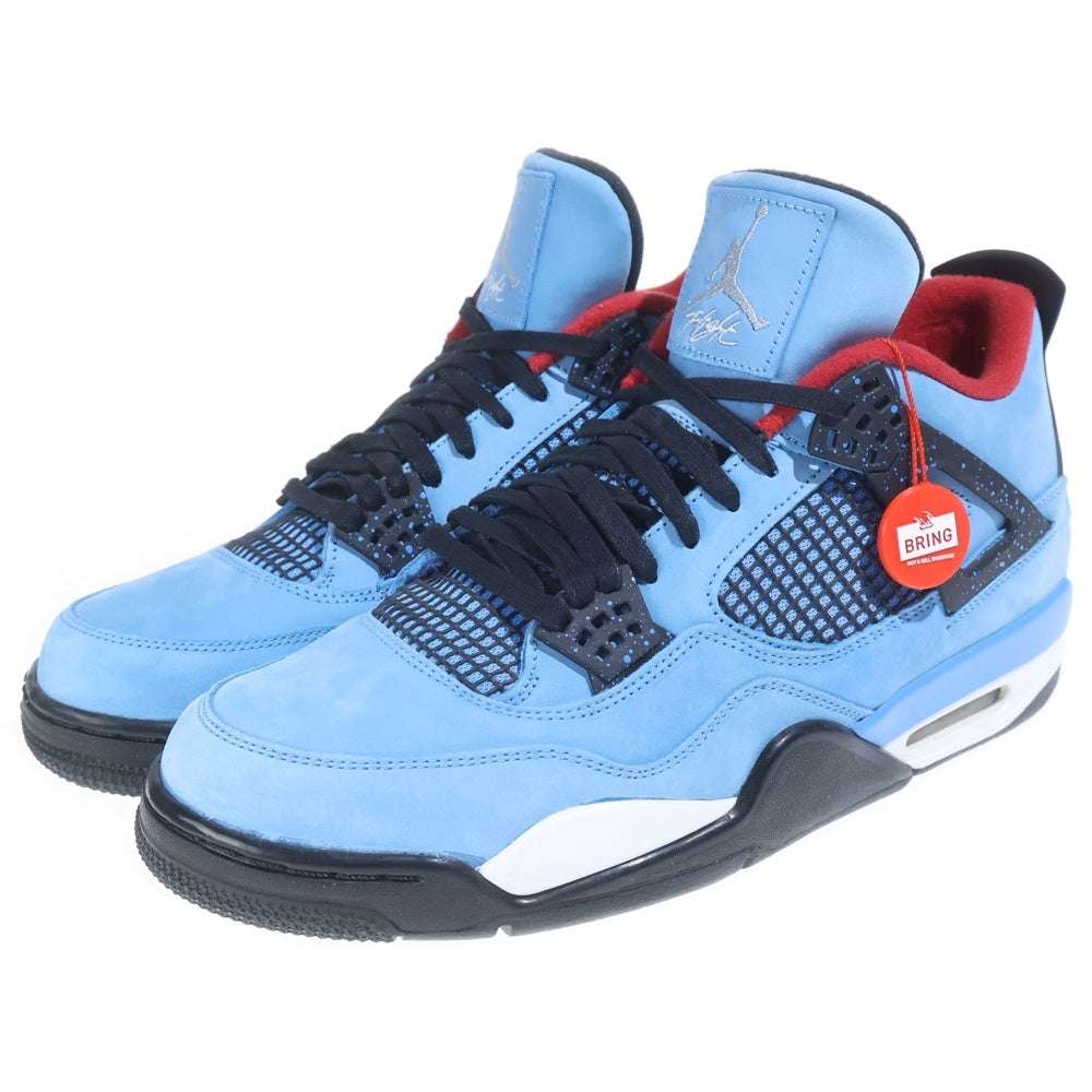 NIKE(ナイキ) ×TRAVIS SCOTT AIR JORDAN 4 RETRO CACTUS JACK トラヴィススコット エアジョーダン 4 ハイカットスニーカー ブルー US13/31cm 308497-406