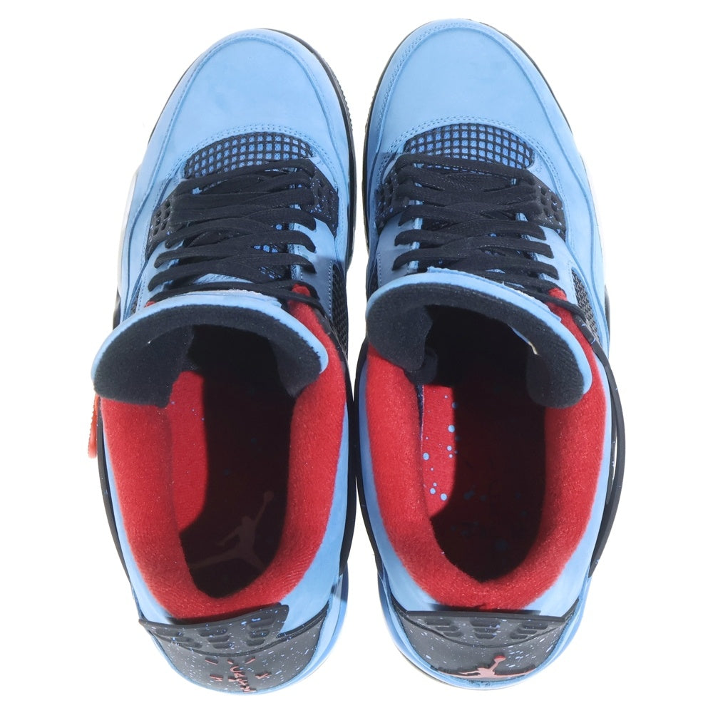 NIKE(ナイキ) ×TRAVIS SCOTT AIR JORDAN 4 RETRO CACTUS JACK トラヴィススコット エアジョーダン 4 ハイカットスニーカー ブルー US13/31cm 308497-406