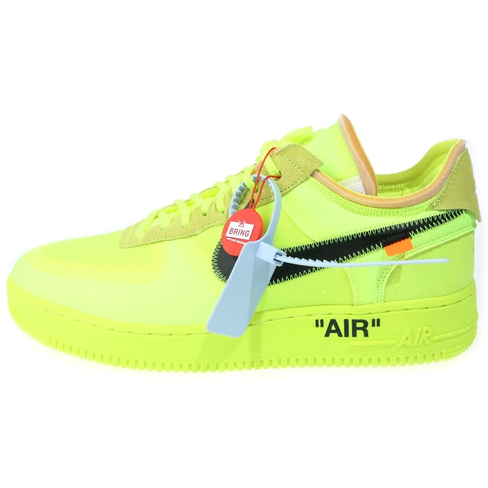 NIKE(ナイキ) ×OFF-WHITE THE 10 AIR FORCE 1 LOW VOLT オフホワイト エアフォースワン ボルト ローカットスニーカー イエロー US13/31cm AO4606-700