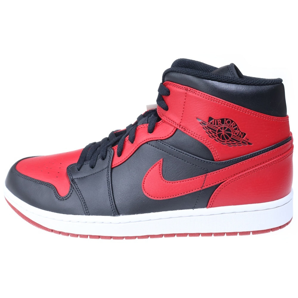 NIKE(ナイキ) AIR JORDAN 1 MID BRED エアジョーダン1 ブレッド ハイカットスニーカー ブラック/レッド US14/32cm 554724-074