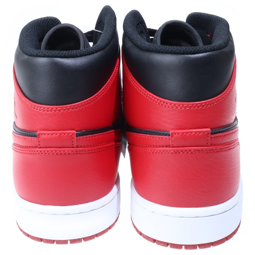 NIKE(ナイキ) AIR JORDAN 1 MID BRED エアジョーダン1 ブレッド ハイカットスニーカー ブラック/レッド US14/32cm 554724-074