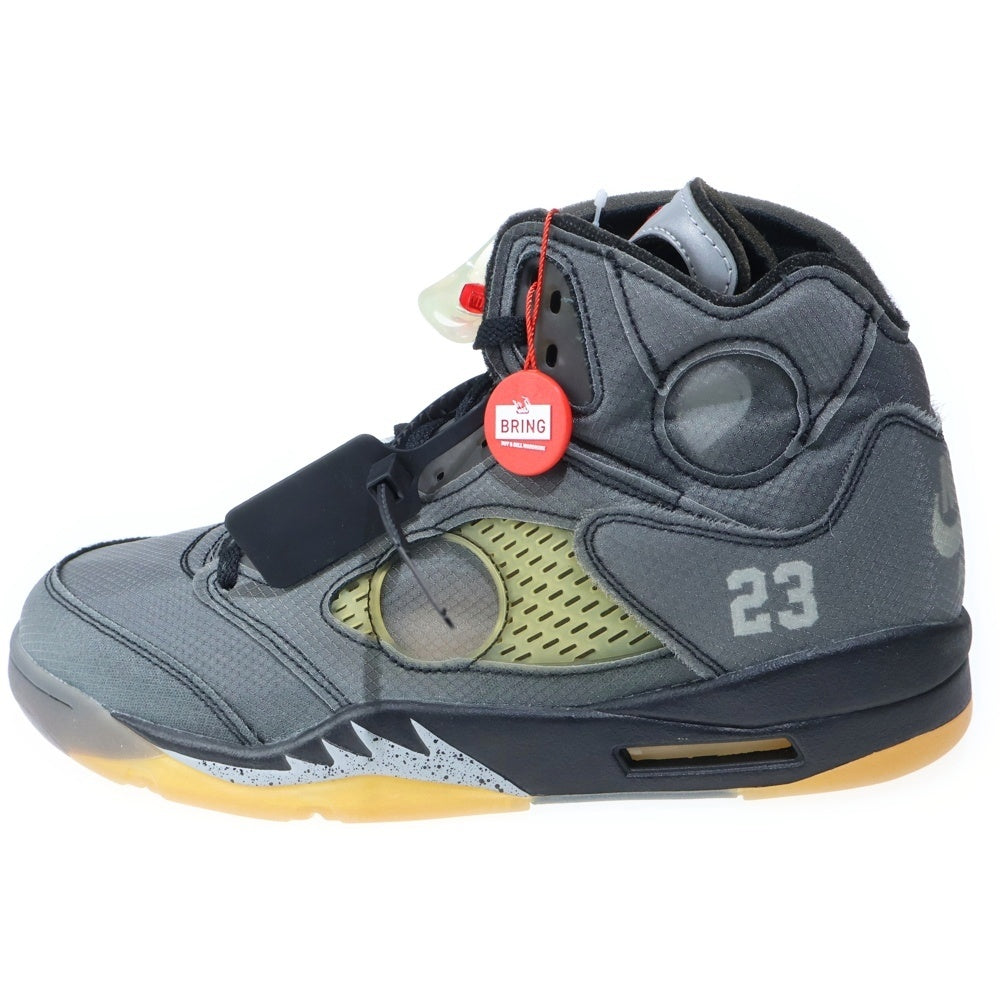 NIKE(ナイキ) ×OFF-WHITE AIR JORDAN 5 RETRO SP オフホワイト エアジョーダン5 レトロ ハイカットスニーカー ブラック US14/32cm CT8480-001