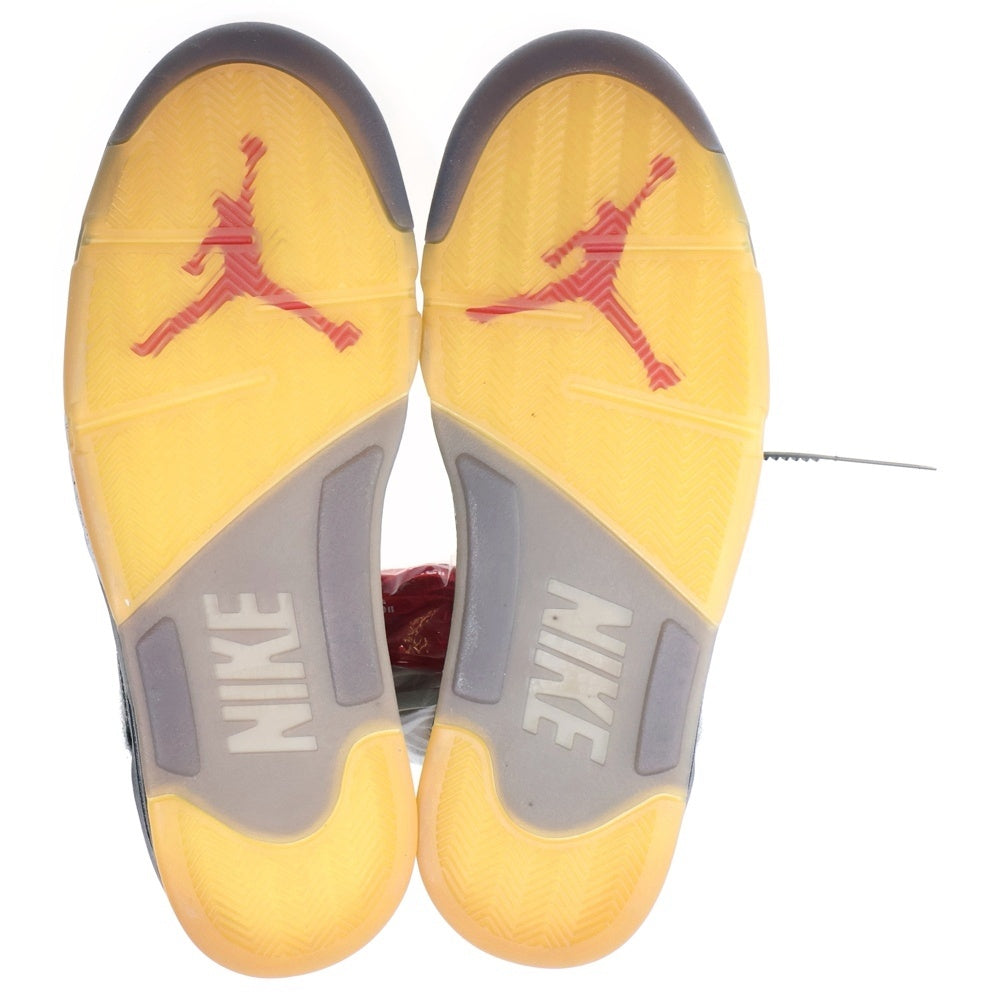 NIKE(ナイキ) ×OFF-WHITE AIR JORDAN 5 RETRO SP オフホワイト エアジョーダン5 レトロ ハイカットスニーカー ブラック US14/32cm CT8480-001